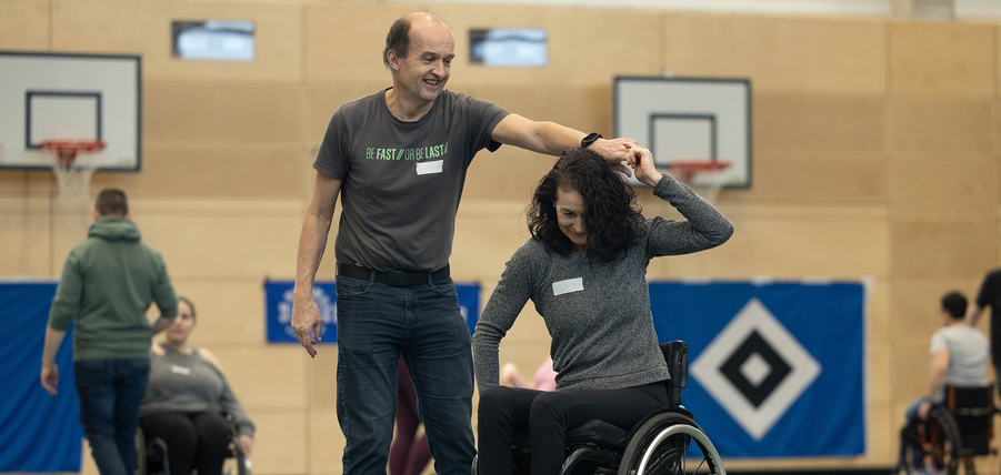 Rollstuhltanz-Workshop begeistert Teilnehmende im HSV-Zentrum