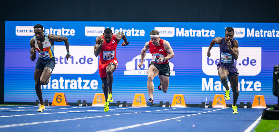 HSV-Sprinter beim ISTAF Indoor in Berlin